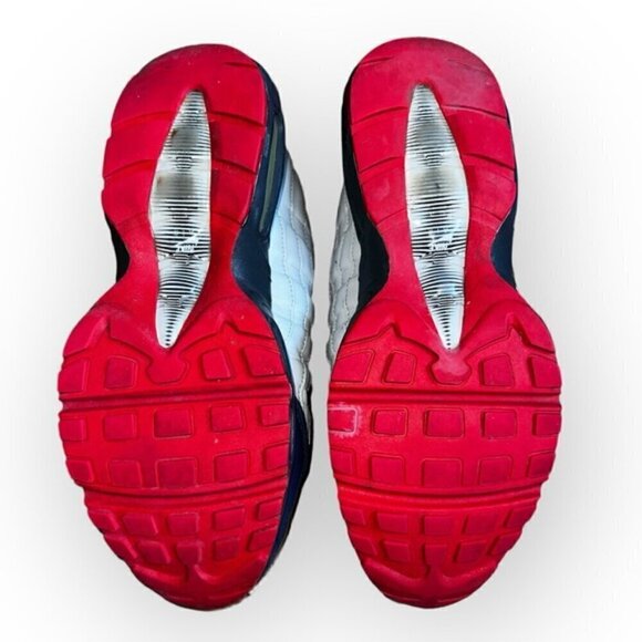 RARE RETRO Y2K NIKE AIR MAX 95 GS solar Blue Red White shoe sneaker 8.5 unisex - Picture 5 of 6